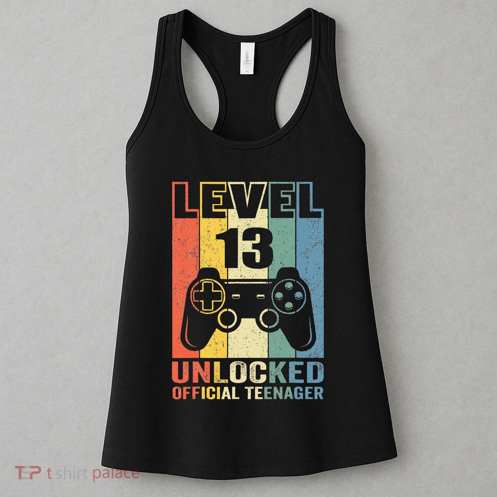 Teenager 13th Birthday Gift Level 13 Unlocked Women's Tank Top