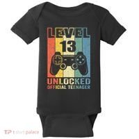 Teenager 13th Birthday Gift Level 13 Unlocked Baby Bodysuit thumb 0