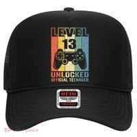 Teenager 13th Birthday Gift Level 13 Unlocked Hat thumb 0