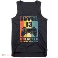Teenager 13th Birthday Gift Level 13 Unlocked Tank Top thumb 0