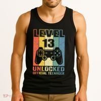 Teenager 13th Birthday Gift Level 13 Unlocked Tank Top thumb 3