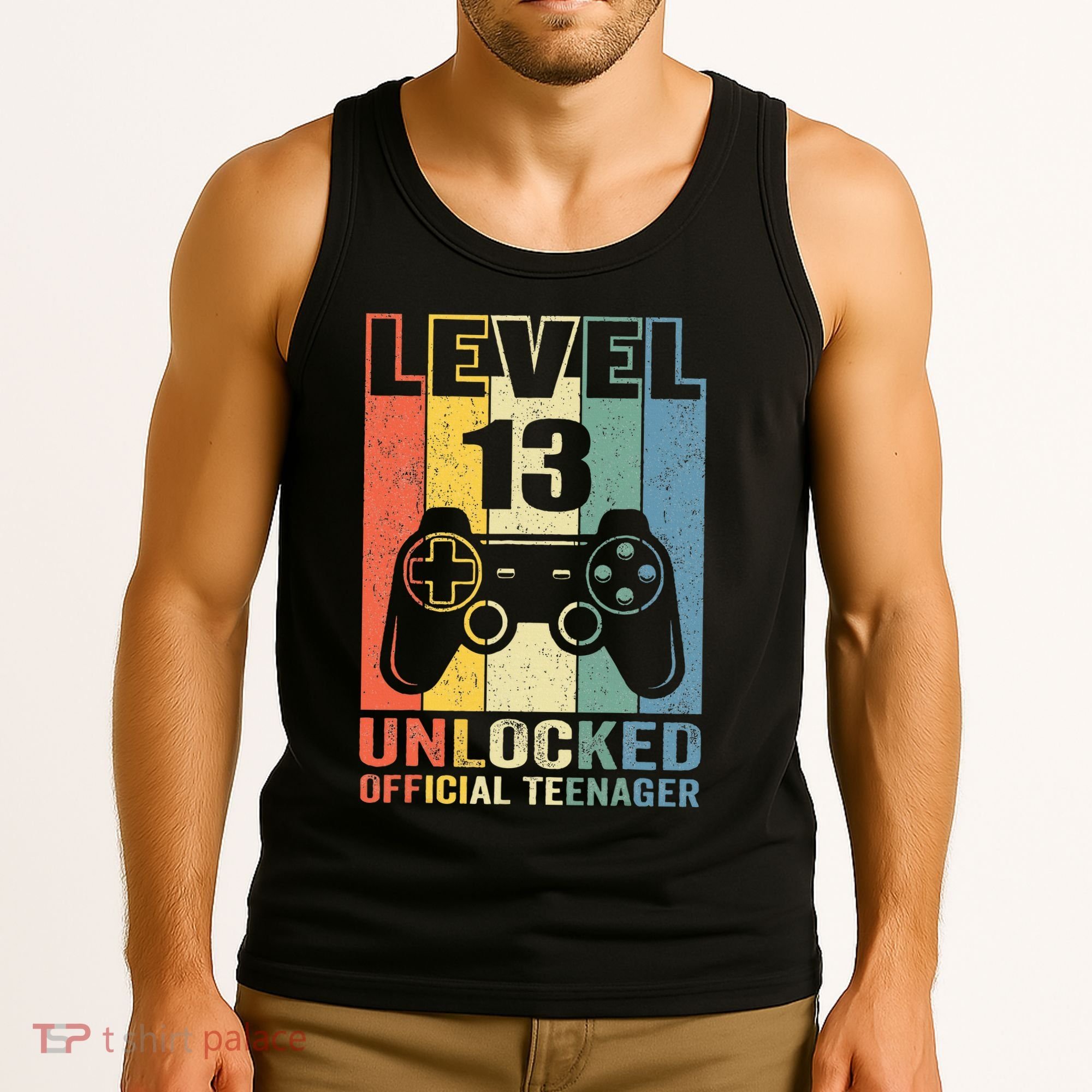 Teenager 13th Birthday Gift Level 13 Unlocked Tank Top