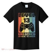 Teenager 13th Birthday Gift Level 13 Unlocked Kids T-Shirt thumb 0
