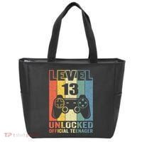 Teenager 13th Birthday Gift Level 13 Unlocked Tote Bag thumb 0