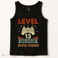 Teenager 13th Birthday Level 13 Unlocked Tank Top thumb 2