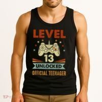 Teenager 13th Birthday Level 13 Unlocked Tank Top thumb 3