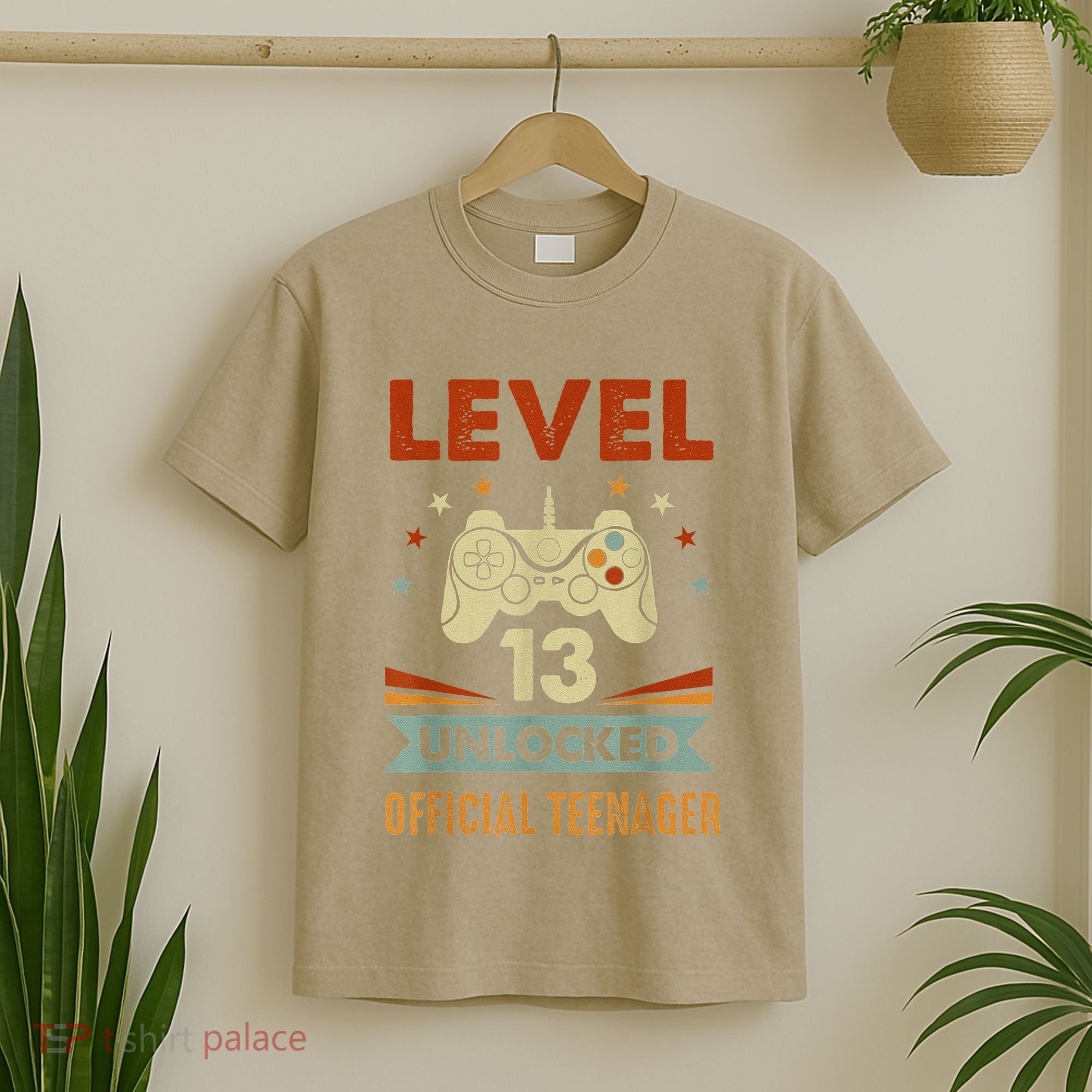 Teenager 13th Birthday Level 13 Unlocked T-Shirt