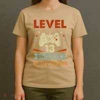 Teenager 13th Birthday Level 13 Unlocked T-Shirt thumb 4