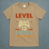 Teenager 13th Birthday Level 13 Unlocked T-Shirt thumb 5