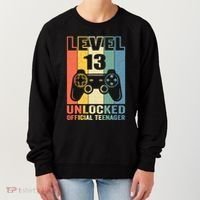 Teenager 13th Birthday Gift Level 13 Unlocked Women's Sweatshirt thumb 0