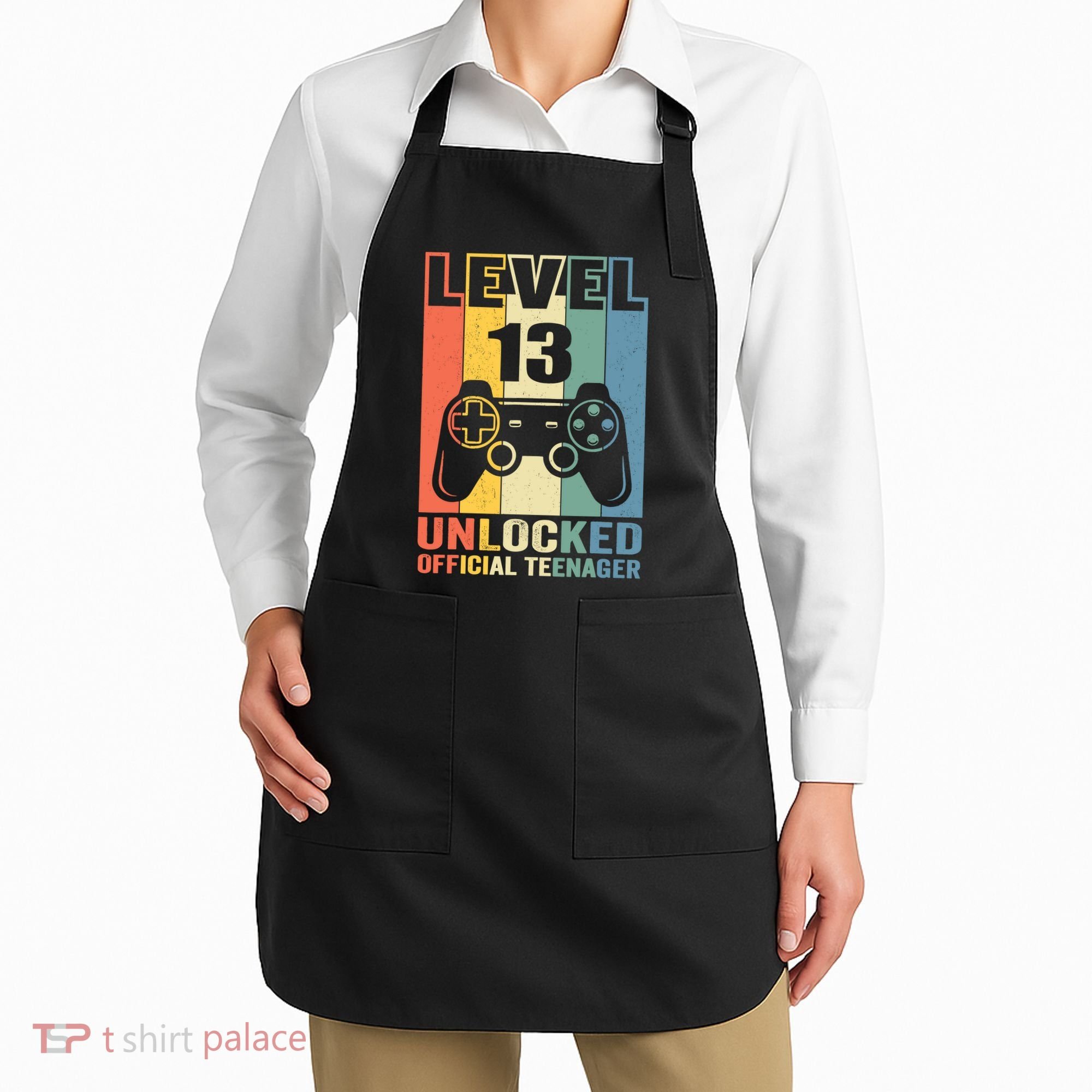 Teenager 13th Birthday Gift Level 13 Unlocked Apron
