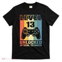 Teenager 13th Birthday Gift Level 13 Unlocked T-Shirt thumb 0