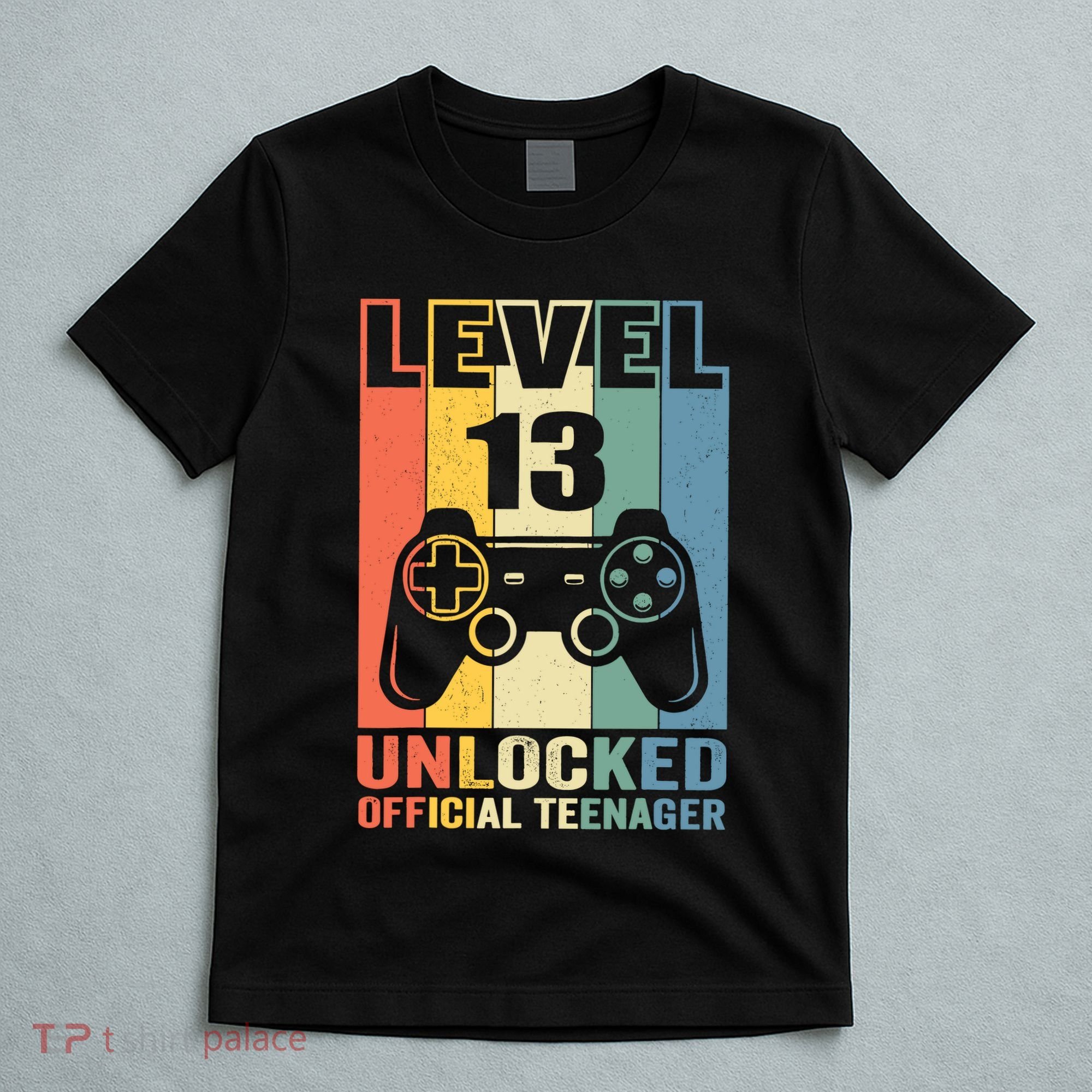 Teenager 13th Birthday Gift Level 13 Unlocked T-Shirt