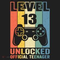 Teenager 13th Birthday Gift Level 13 Unlocked Beanie thumb 2
