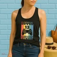 Teenager 13th Birthday Gift Level 13 Unlocked Women's Tank Top thumb 2