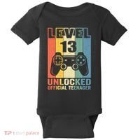 Teenager 13th Birthday Gift Level 13 Unlocked Baby Bodysuit thumb 0