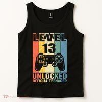 Teenager 13th Birthday Gift Level 13 Unlocked Tank Top thumb 2