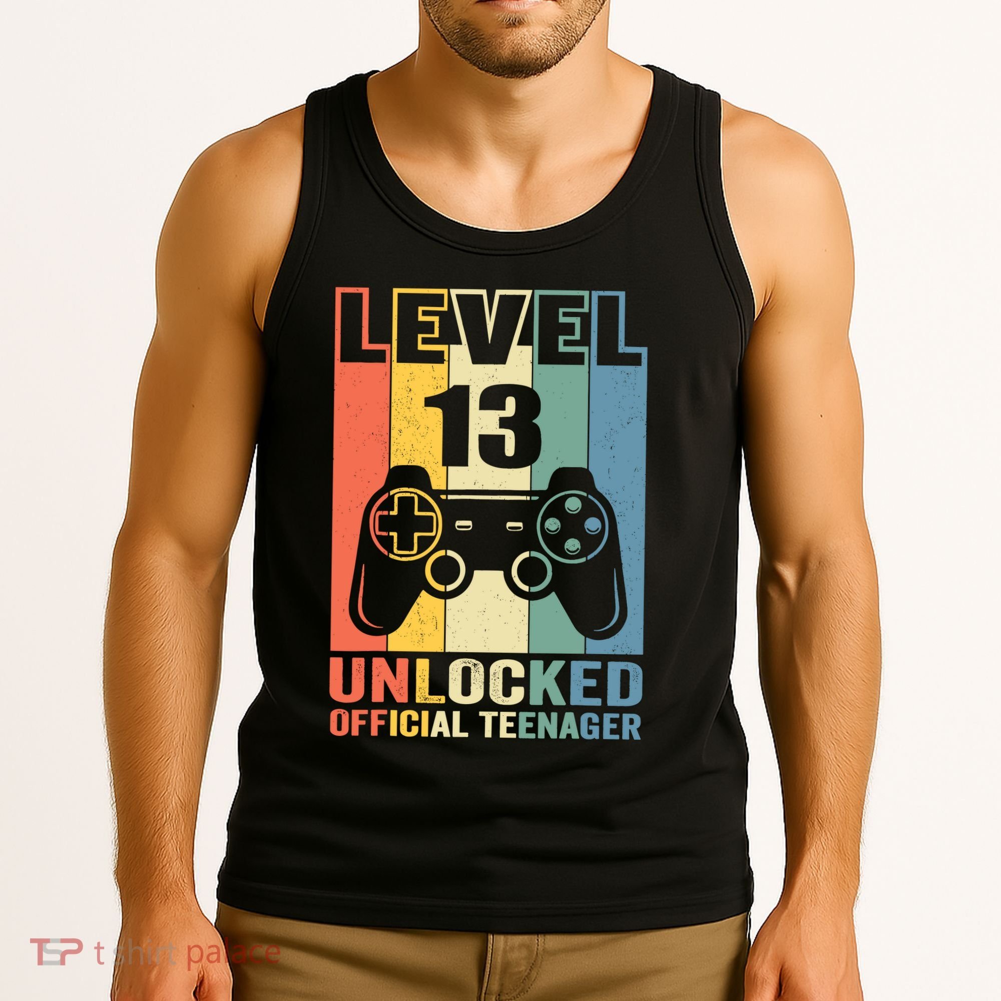 Teenager 13th Birthday Gift Level 13 Unlocked Tank Top