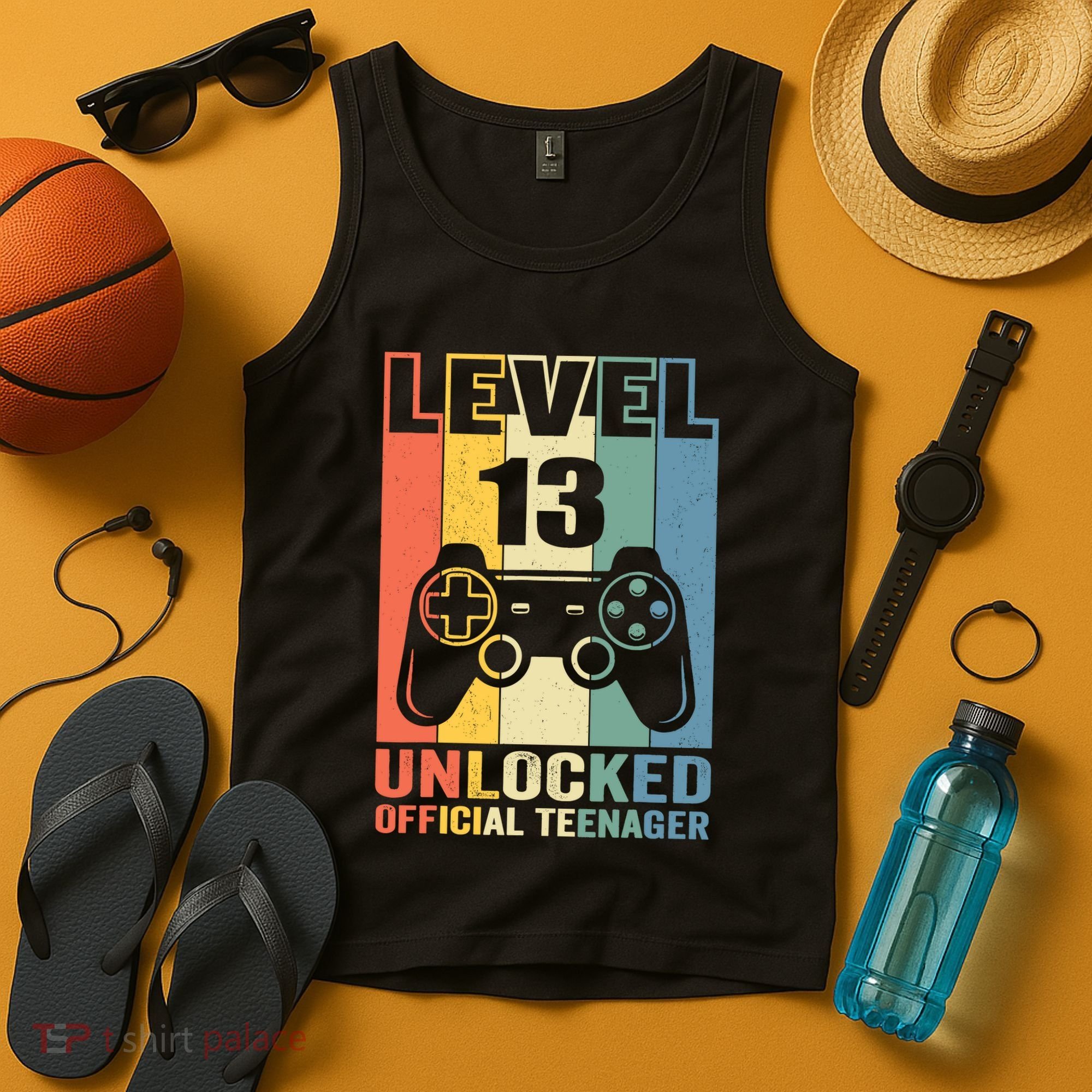 Teenager 13th Birthday Gift Level 13 Unlocked Tank Top