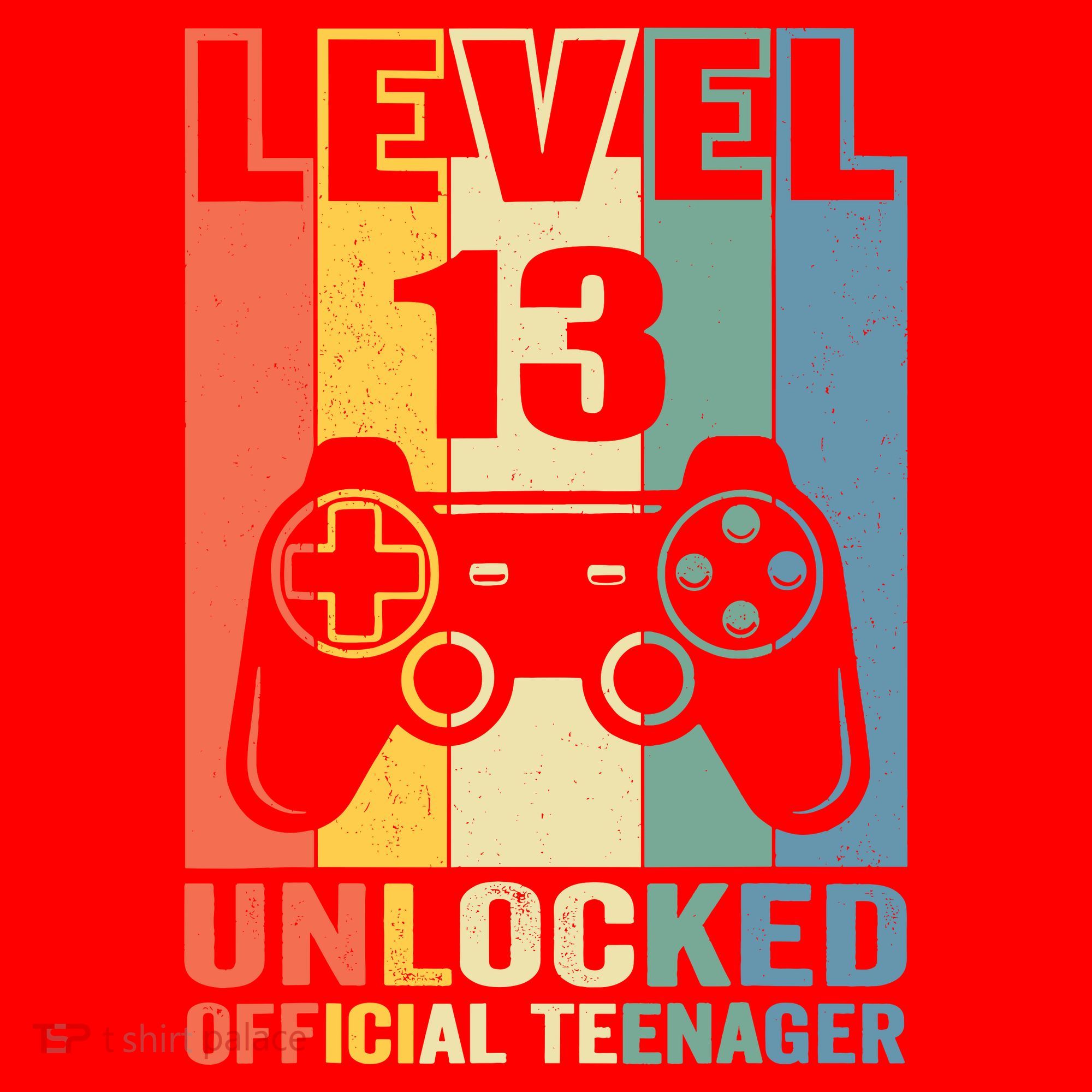 Teenager 13th Birthday Gift Level 13 Unlocked Santa Hat