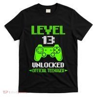 Teenager 13th Birthday Boy Level 13 Unlocked T-Shirt thumb 0