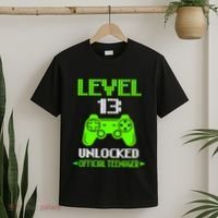 Teenager 13th Birthday Boy Level 13 Unlocked T-Shirt thumb 2