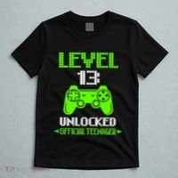 Teenager 13th Birthday Boy Level 13 Unlocked T-Shirt thumb 5
