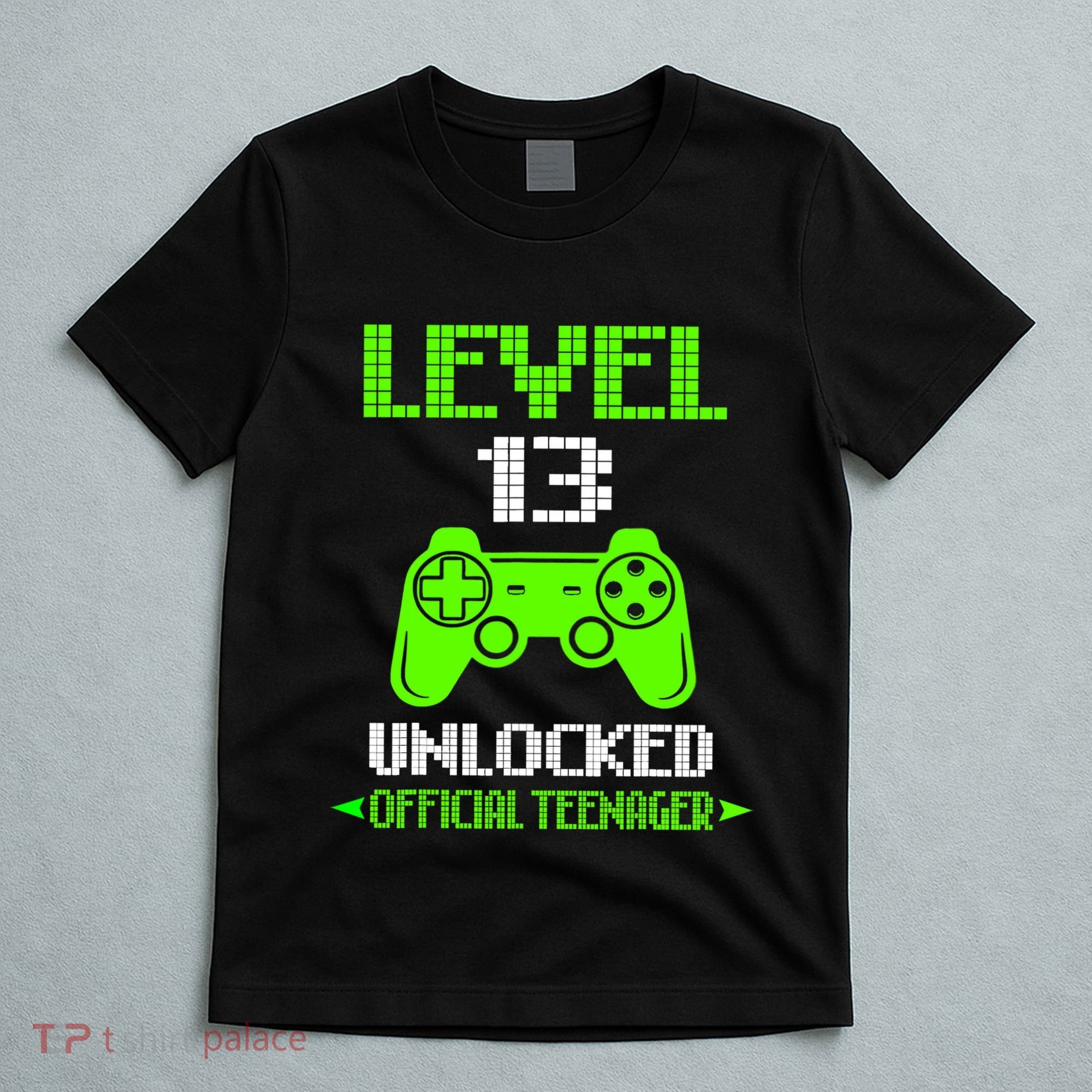 Teenager 13th Birthday Boy Level 13 Unlocked T-Shirt