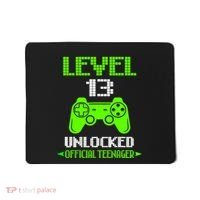 Teenager 13th Birthday Boy Level 13 Unlocked Mousepad thumb 0