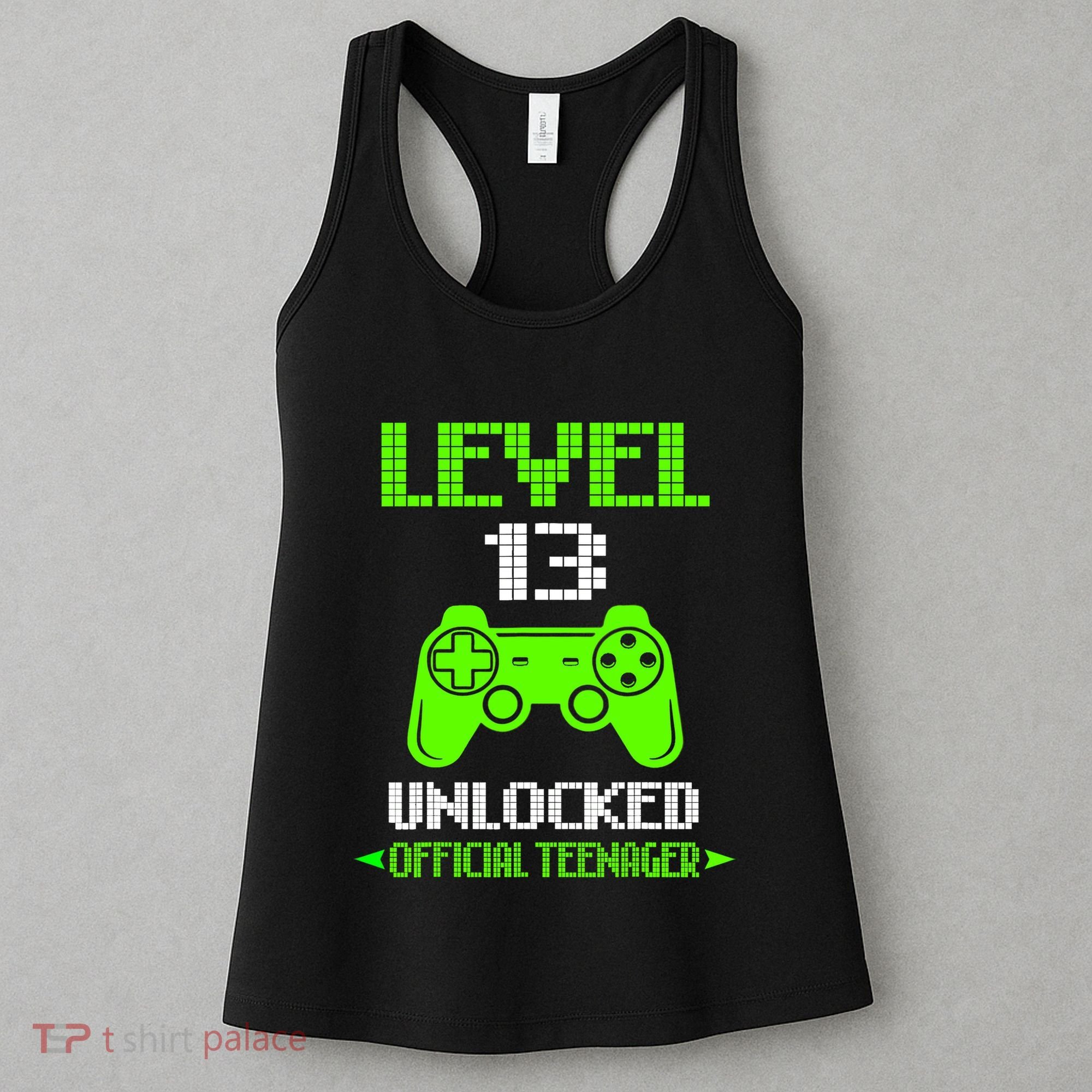 Teenager 13th Birthday Boy Level 13 Unlocked Women's Tank Top