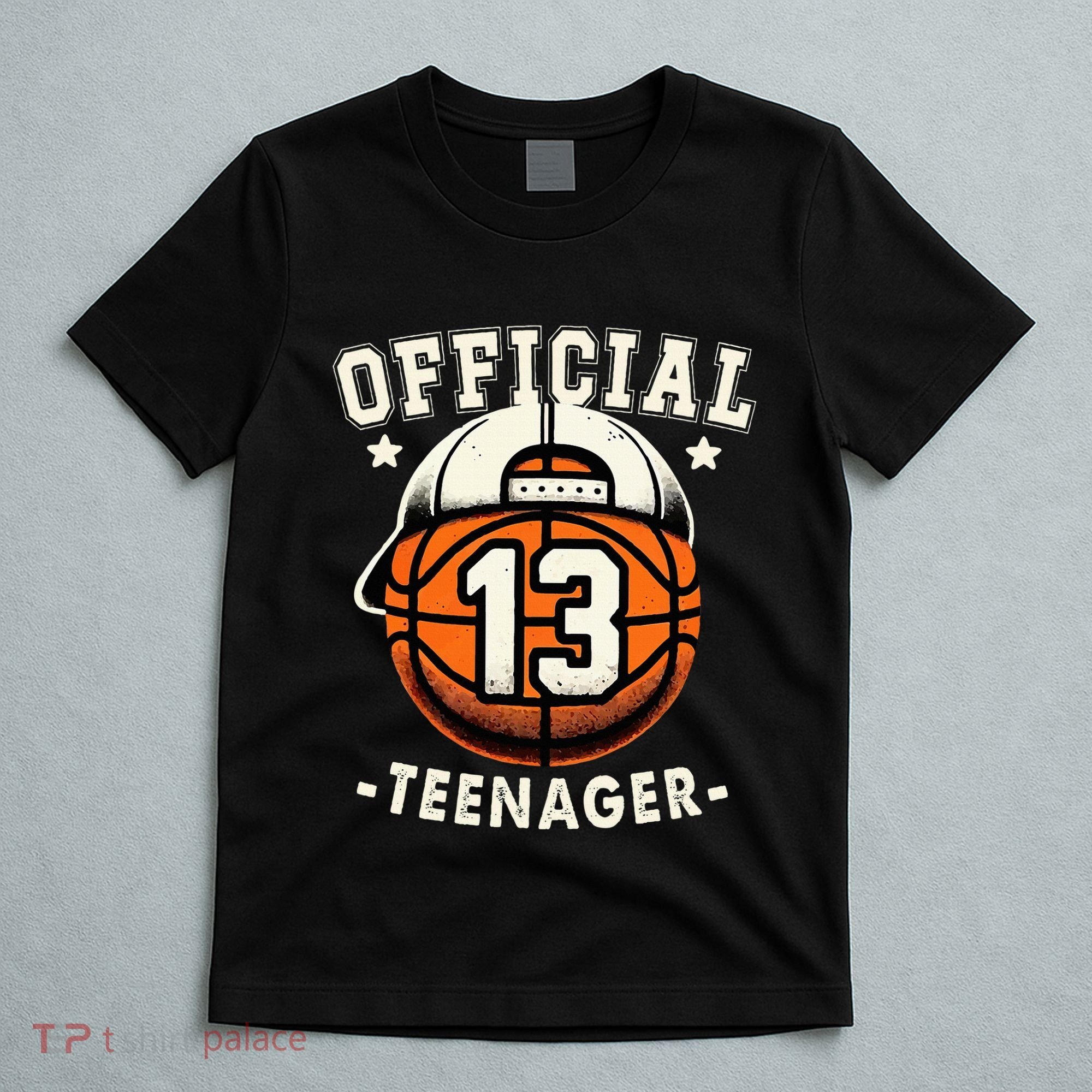 Teenager 13th Birthday 13 Year Boy Basketball Bday T-Shirt