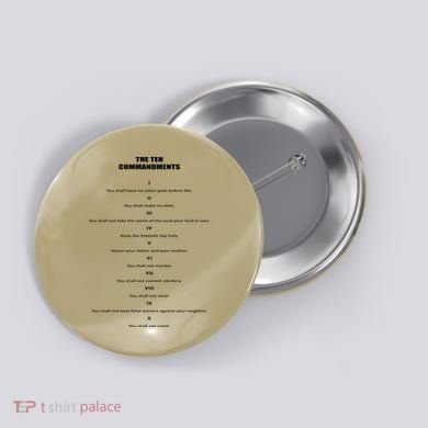 The 10 Commandments Button