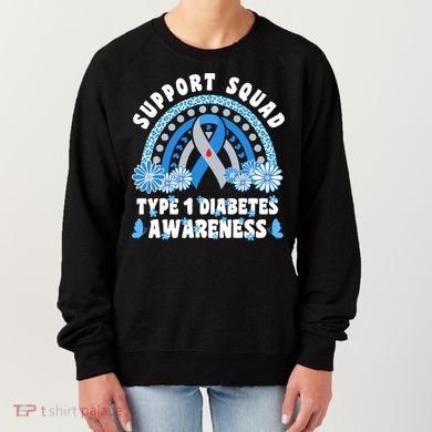 Type 1 Diabetes T1D Support Squad Women's Sweatshirt