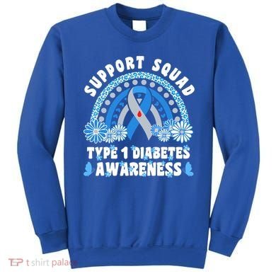 Type 1 Diabetes T1D Support Squad Sweatshirt
