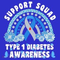 Type 1 Diabetes T1D Support Squad T-Shirt thumb 7