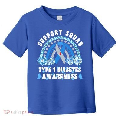 Type 1 Diabetes T1D Support Squad Toddler T-Shirt