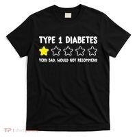 Type 1 Diabetes T1D One Star Rating Funny Awareness T-Shirt thumb 0