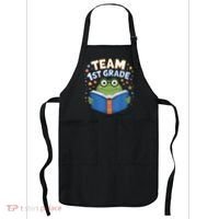 Team 1st Grade Frog Reading Book Stars Book Lover School Apron thumb 0