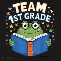 Team 1st Grade Frog Reading Book Stars Book Lover School Women's Hoodie thumb 2