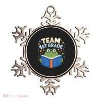 Team 1st Grade Frog Reading Book Stars Book Lover School Ornament thumb 0