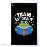 Team 1st Grade Frog Reading Book Stars Book Lover School Golf Towel thumb 0