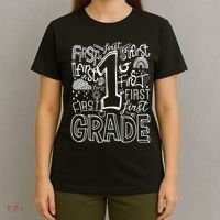 Typography 1st Grade Team Student Teacher T-Shirt thumb 4