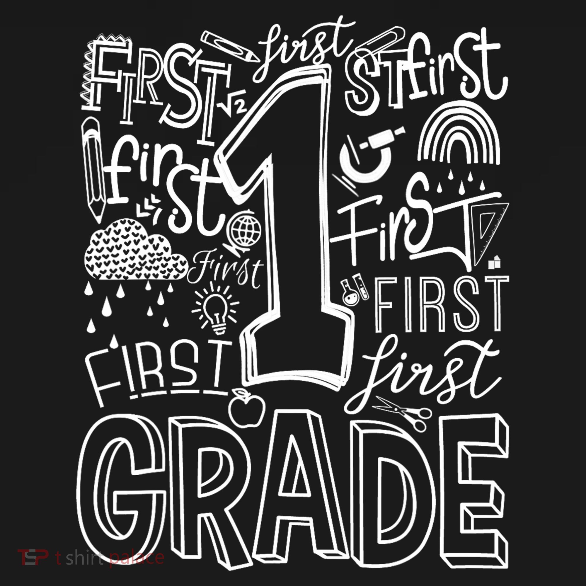 Typography 1st Grade Team Student Teacher Button