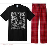 Typography 1st Grade Team Student Teacher Pajama Set thumb 0