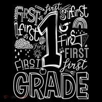 Typography 1st Grade Team Student Teacher Women's Hoodie thumb 2