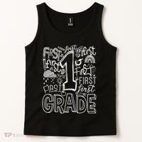 Typography 1st Grade Team Student Teacher Tank Top thumb 2