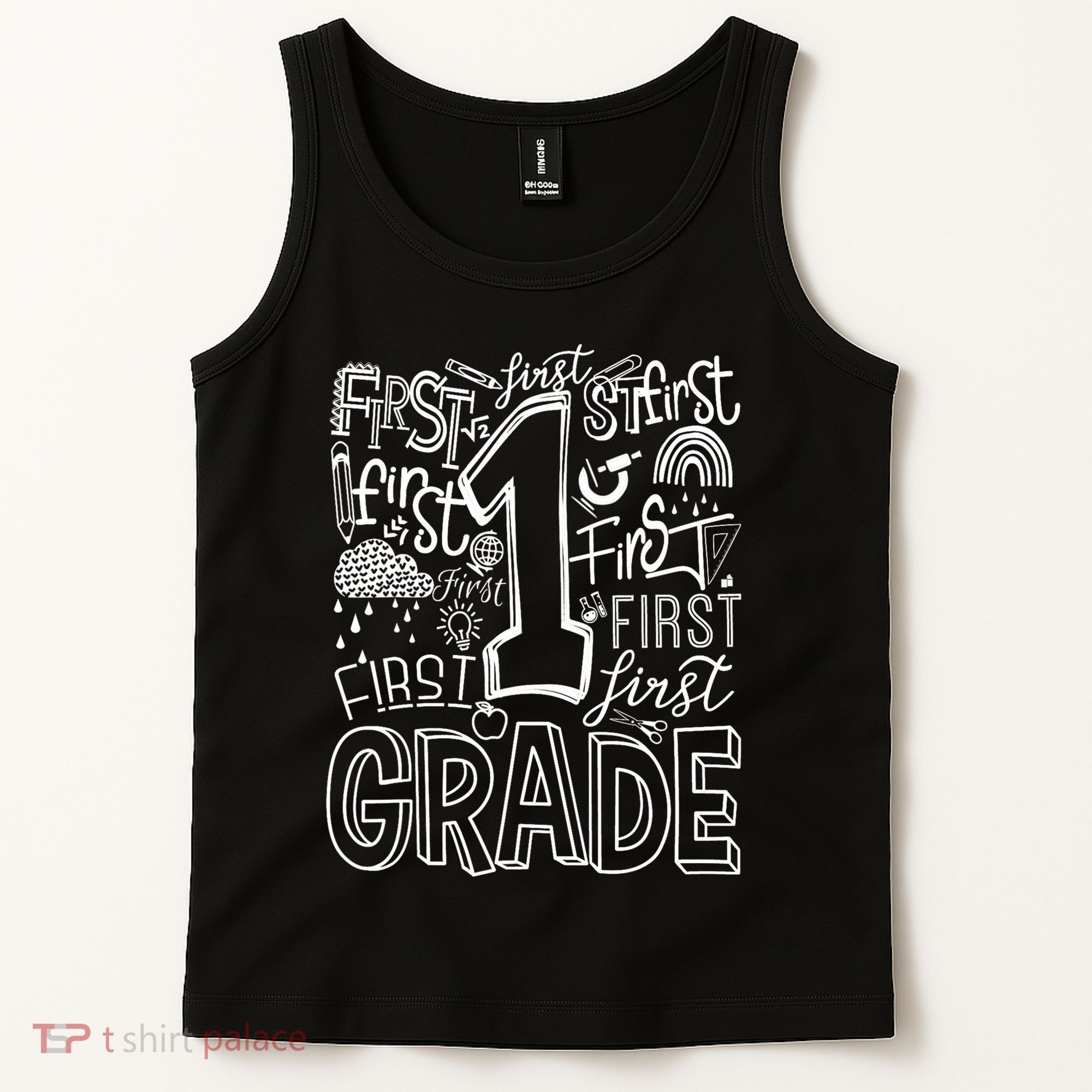 Typography 1st Grade Team Student Teacher Tank Top