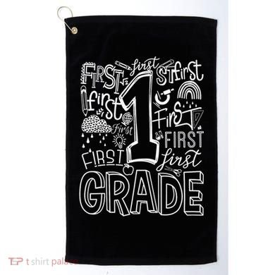 Typography 1st Grade Team Student Teacher Golf Towel