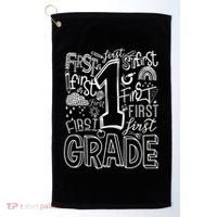 Typography 1st Grade Team Student Teacher Golf Towel thumb 0