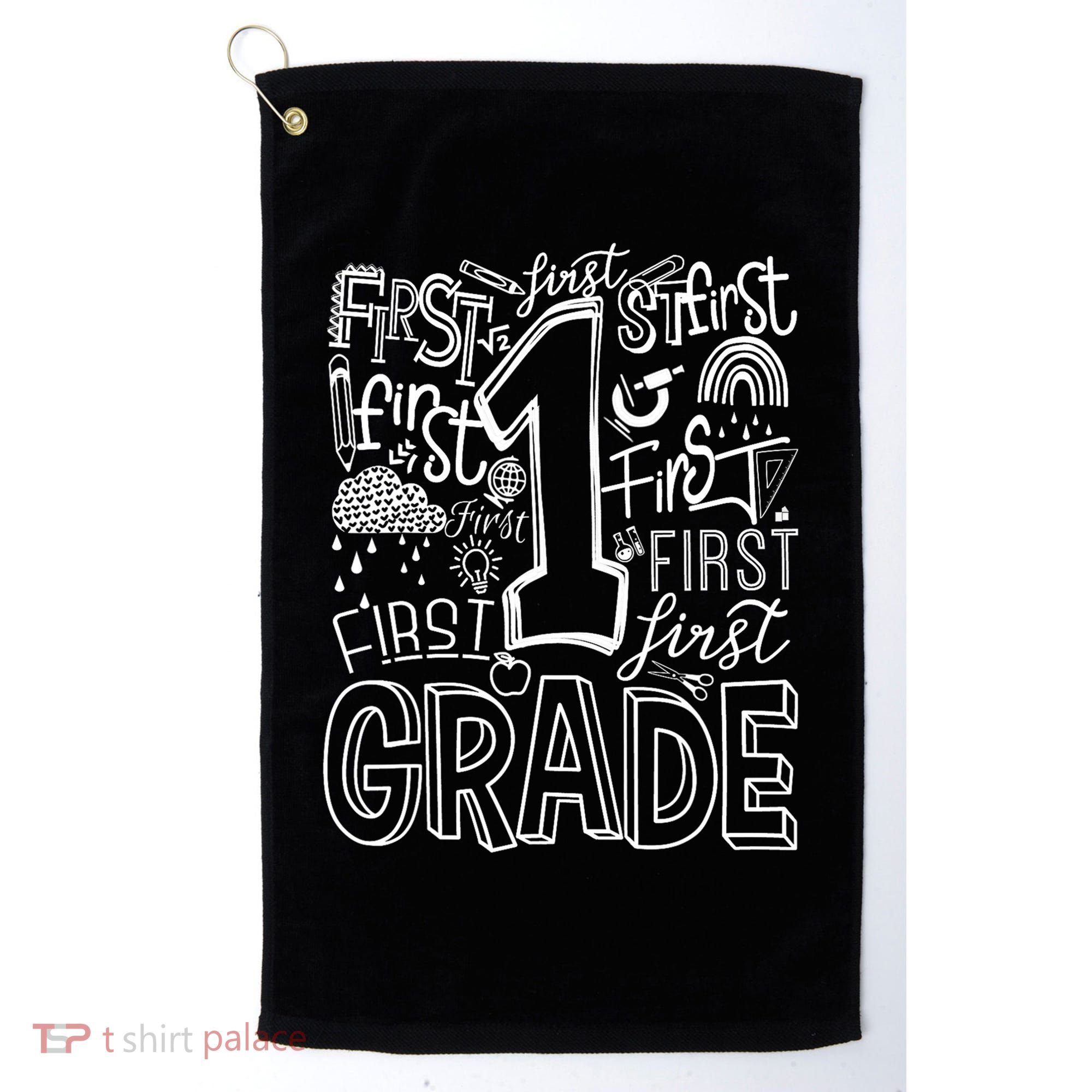 Typography 1st Grade Team Student Teacher Golf Towel